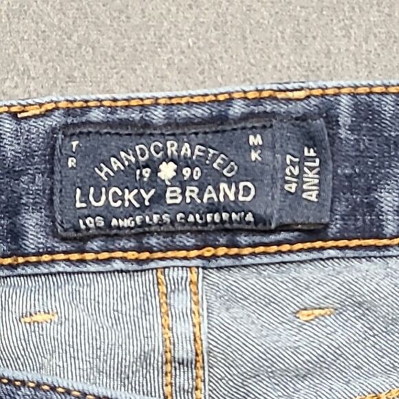 Lucky Brand Womens Jeans 4 Lolita Skinny Stretch Ankle Blue Faded Denim Pants - Picture 5 of 10